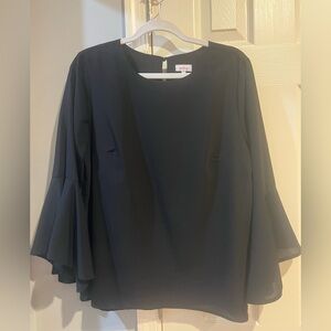 Pixley Black Bell Sleeve Blouse
